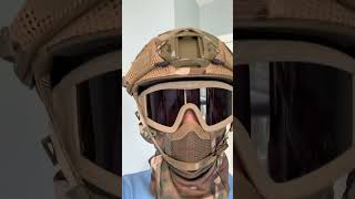 Tan upgraded FAST HELMET review air soft gear [upl. by Leidgam]