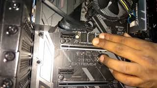 How to install m 2 PCle Nvme SX600 with z370 Asrock Extrem 4 Tech Land [upl. by Iorgo]