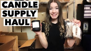 CANDLE SUPPLY HAUL  What I Use To Make Candles  Candle Business 2020 [upl. by Idas]