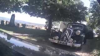 Citroën Traction 156H avec sa remorque OLD dans la Sortie des Vignes BelayeAlbas [upl. by Anehs]