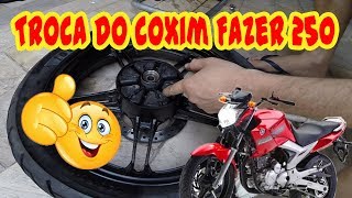 Troca do coxim da coroa Yamaha Fazer 250 cc [upl. by Ailima]