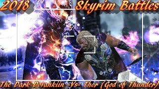 Skyrim Battles  Thor vs The Dark Dovahkiin Legendary Settings [upl. by Ayaros]