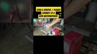 Always wear ear protection woodworking woodworkingjoke woodworkingmeme jointer hardwood diy [upl. by Esmaria]