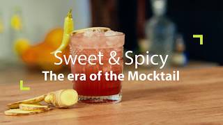 Sweet and Spicy mocktail with Ginger Hot Spicy and Rhubarb flavours made by Coctel TVEnglish [upl. by Attevroc]