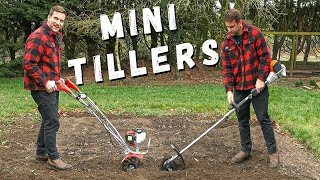 Mini Tillers Are they the same Are they Good Stihl  Mantis  EGO  EuroSystems [upl. by Lorens]