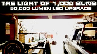 LED SHOP LIGHT UPGRADE  Inexpensive 50000 Lumen Light Kit [upl. by Eitsyrk615]