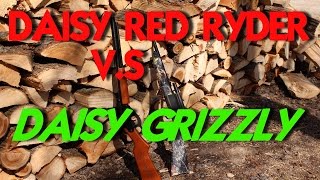 Daisy Red Ryder vs Daisy Grizzly Pellet And BB Tests [upl. by Aztinad]