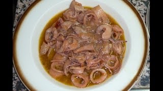 Cocina conmigo Calamares a la Riojana Cooking Riojana Squids English sub [upl. by Vanthe]