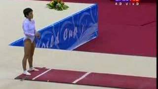 Oksana Chusovitina 2008 World Cup Doha Finals VT [upl. by Gipsy]