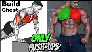 Get Biggest Chest Only Pushups  No Equipment [upl. by Ellehcer]