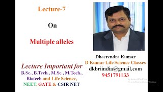 Genetic and Molecular Biology Multiple allele by Dheerendra Kumar [upl. by Aicel]