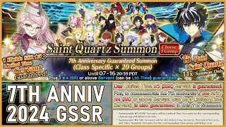 FGO NA 7th Anniversary Guaranteed SSR Banner Rolls [upl. by Harihs]