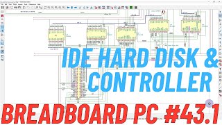 Breadboard 8088 PC 431 IDE Disk and Controller [upl. by Dale692]