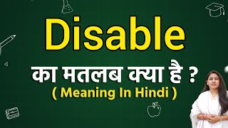 Disable meaning in hindi  Disable ka matlab kya hota hai  Word meaning [upl. by Odarbil]