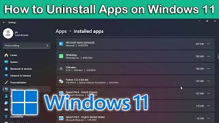 How to Uninstall Apps on Windows 11 A Step by Step [upl. by Shellans378]