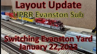 Switching the Yard at Evanston on the UPRR Evanston Sub HO scale model train Layout Ops S2023E03 [upl. by Akenit]