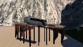 moust dangerous road mountain with my bus 7  Euro Truck Simulator 2 [upl. by Notlit]