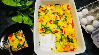 Egg spinach casserole  Easy egg casserole [upl. by Kraska593]