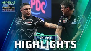 REVENGE OR REPEAT  Day Five Highlights  2023 Mr Vegas Grand Slam of Darts [upl. by Susejedairam]