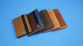 Top 5 Best Mens Leather Card Wallets [upl. by Nashner]