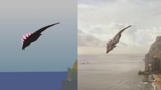 Godzilla 2024 jumps off a cliff Animated in stick nodes [upl. by Skip495]