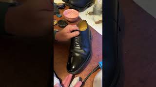 How to keep your shoes properly polished with a mirror shine for a parade [upl. by Bolger]