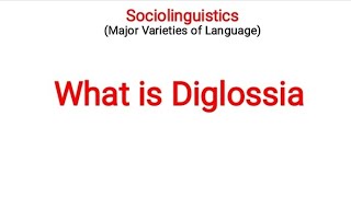 Diglossia in Sociolinguistic  Variety of Language in UrduHindi 5 [upl. by Allerbag]