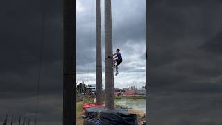 My first time speed climbing 90 feet  Lumberjack World Championships [upl. by Wina]