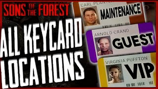 Sons Of The Forest How to get ALL Keycards Complete Guide [upl. by Jody]