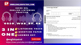 051042 Oct Nov 2022 Listening Variant 42  IGCSE ESL Listening Paper 4 [upl. by Cynthie]