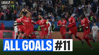 Tous LES BUTS de la 11ème journée  Ligue 1 McDonalds 2425 [upl. by Eibot201]