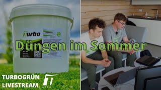 So im Sommer den Rasen düngen  Tipps gegen Verbrennungen  Turbogrün Livestream 🔴 [upl. by Argyres]