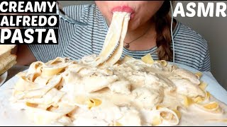 No Talking ASMR CREAMIEST Alfredo Pasta Pappardelle w Chicken 먹방 Wide Noodles suellASMR [upl. by Nroht]