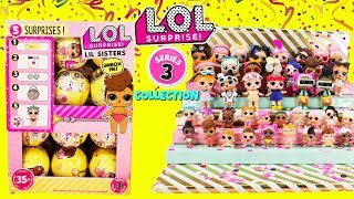 LOL SURPRISE Series 3 FULL COLLECTION With Cupcake JR  Full Case of LOL LITTLE SISTERS Unboxing [upl. by Llennod]