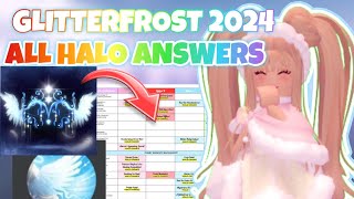 ❄️ALL GLITTERFROST 2024 HALO ANSWERS IN ROYALE HIGH [upl. by Valtin]