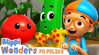 Owoce i Warzywa  Blippi chce wiedzieć  Nauka i zabawa dla dzieci  Blippi po polsku [upl. by Nnaeiram]