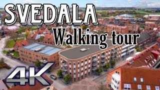 Svedala Walking Tour 4k  Main street for shopping restaurants and drinks [upl. by Nerra756]