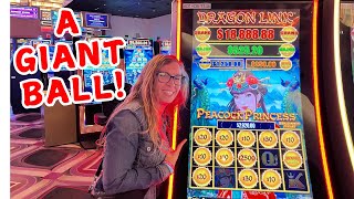 WOW WE GOT THE BIGGEST BALLS PLAYING A DRAGON LINK SLOT MACHINE slots games casino jackpot [upl. by Esya]