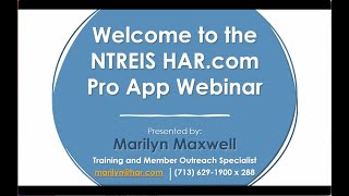 Webinar NTREIS HARcom Pro App Webinar [upl. by Mudenihc]