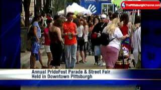 Annual Pridefest Parade In Downtown Pittsburgh [upl. by Petrina]