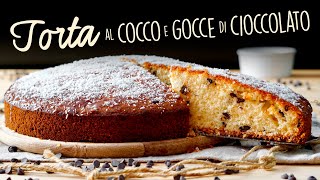 TORTA AL COCCO E GOCCE DI CIOCCOLATO  Ricetta Facile  BuonIdea [upl. by Kcirb]