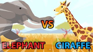 Elephant vs Giraffe  Animal Tournament S1  Animal Animation [upl. by Arebma371]