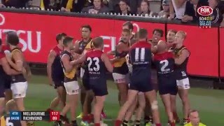 Melbourne v Richmond Final Five Minutes  Round 5 2016 [upl. by Bonnell]