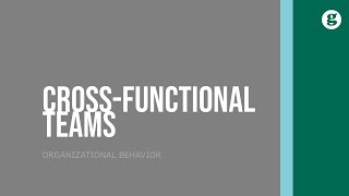 CrossFunctional Teams [upl. by Suilienroc]