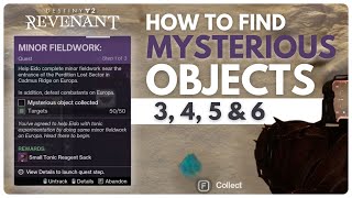 How to get mysterious object  Minor Fieldwork quest 345 amp 6  Destiny 2 Revenant [upl. by Azilanna]