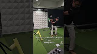 This Custom Golf Training Station improved Hip Movement Clubhead Path and Left Hand Usage golf [upl. by Columbine]