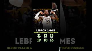 LeBron ￼JAMES OLDEST PLAYER WITH BACKTOBACK TRIPLE DOUBLES lebronjames nba [upl. by Edas]