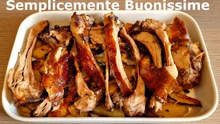 Costolette di agnello al forno con patate Marinato con vino rosso Semplice Veloce Buonissimo [upl. by Ellenwahs]