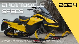 2024 SkiDoo Renegade X 900 ACE Turbo R specifications 4K [upl. by Reemas]