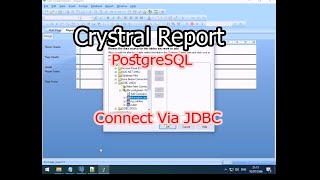 How To Crystal Reports JDBC driver not found to PostgreSQL [upl. by Acire]